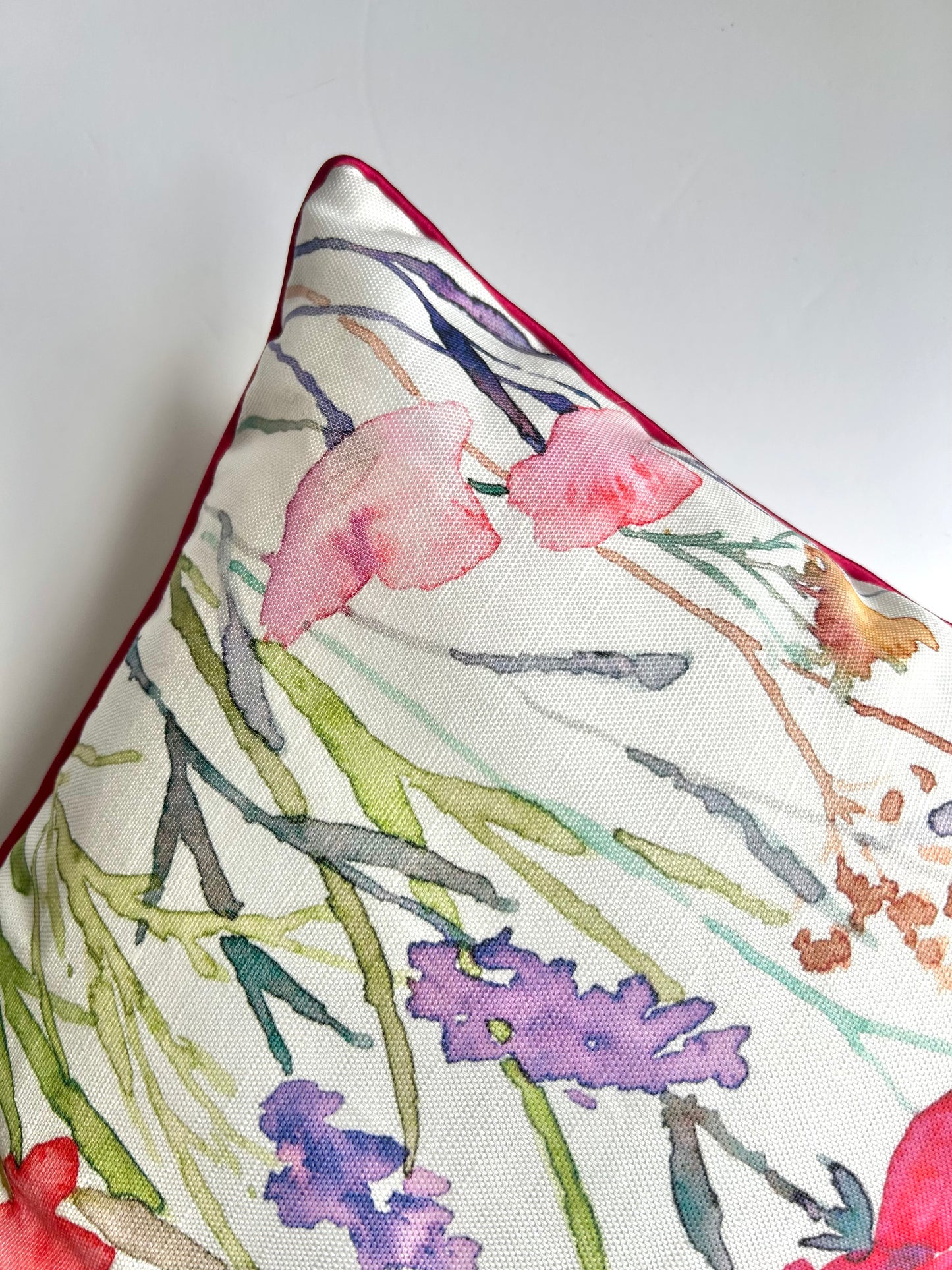 ‘Wildflower 2’ watercolour painting cushion