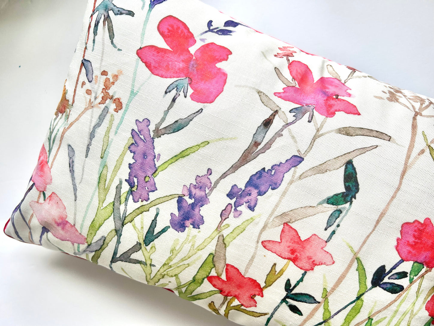 ‘Wildflower 2’ watercolour painting cushion