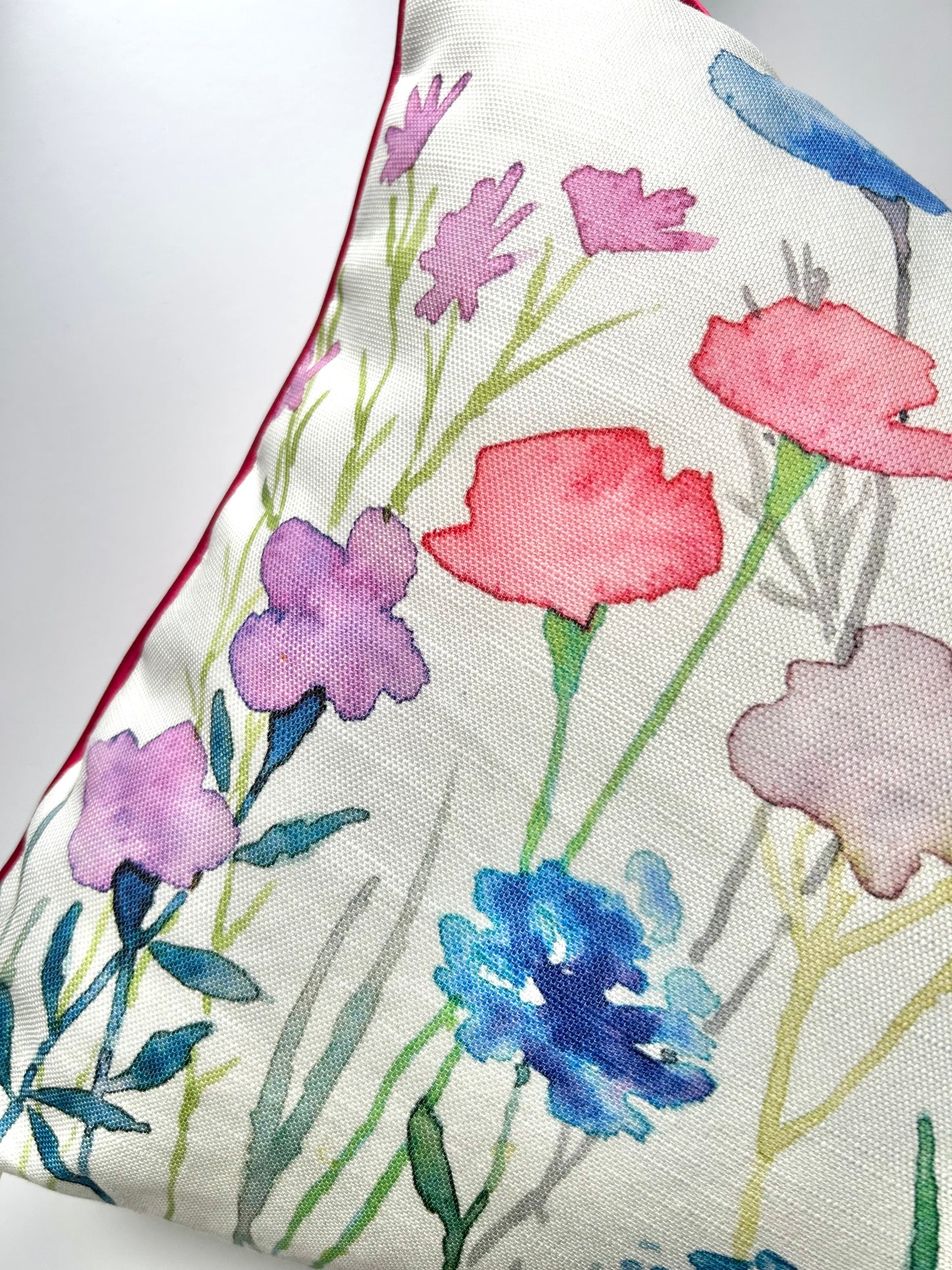 ‘Wildflower 1’ watercolour painting cushion