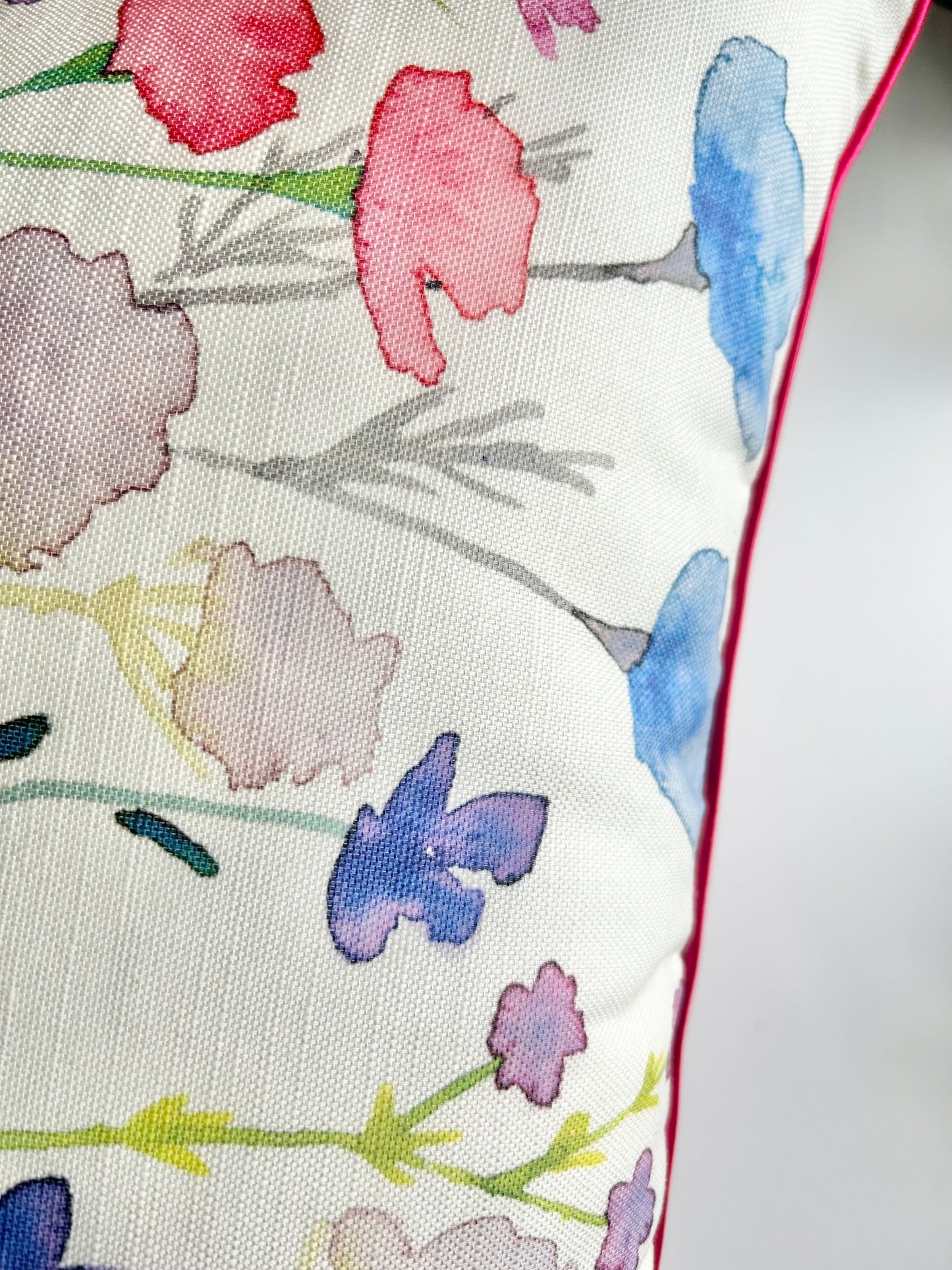 ‘Wildflower 1’ watercolour painting cushion