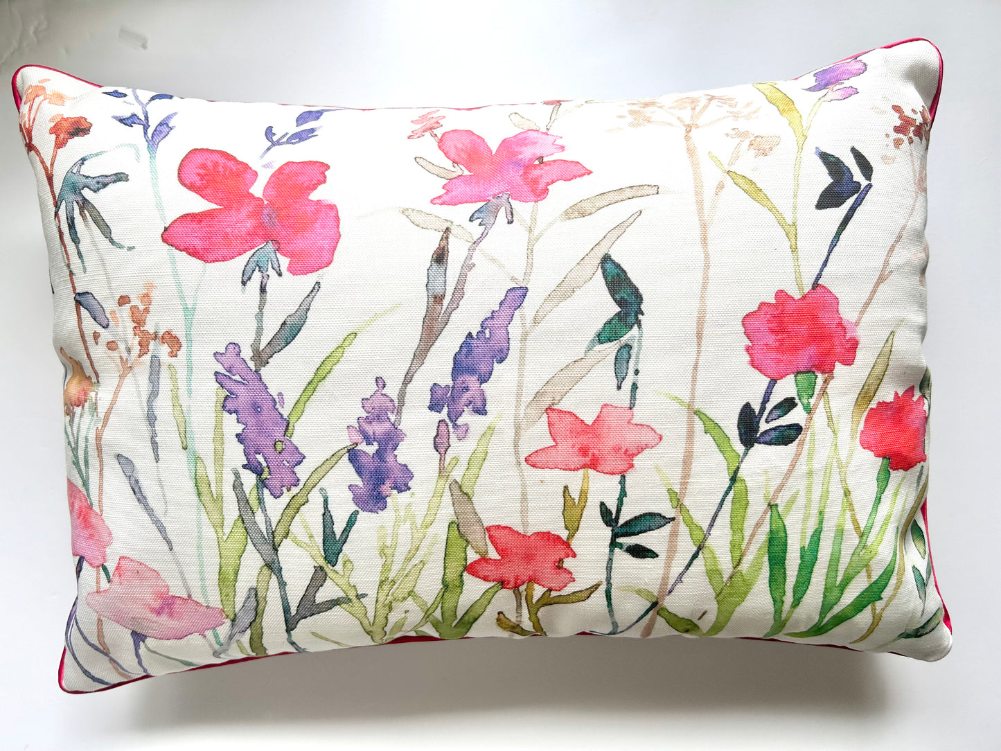 ‘Wildflower 2’ watercolour painting cushion