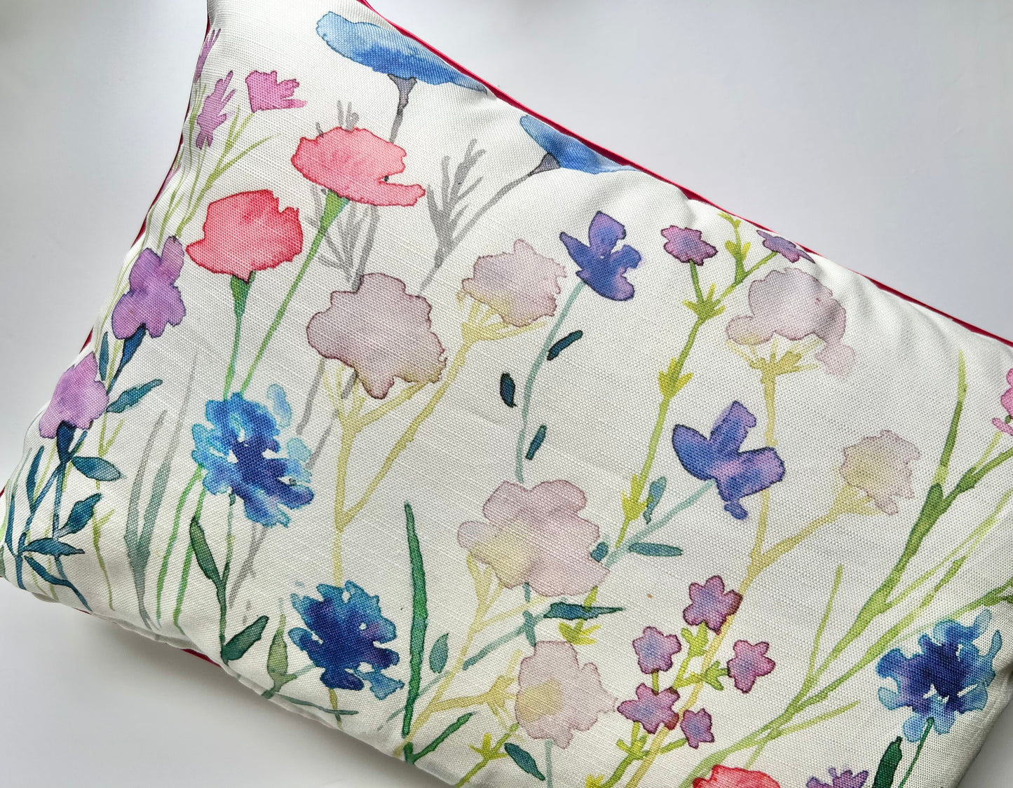 ‘Wildflower 1’ watercolour painting cushion