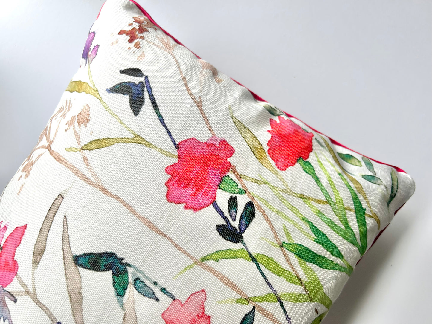 ‘Wildflower 2’ watercolour painting cushion