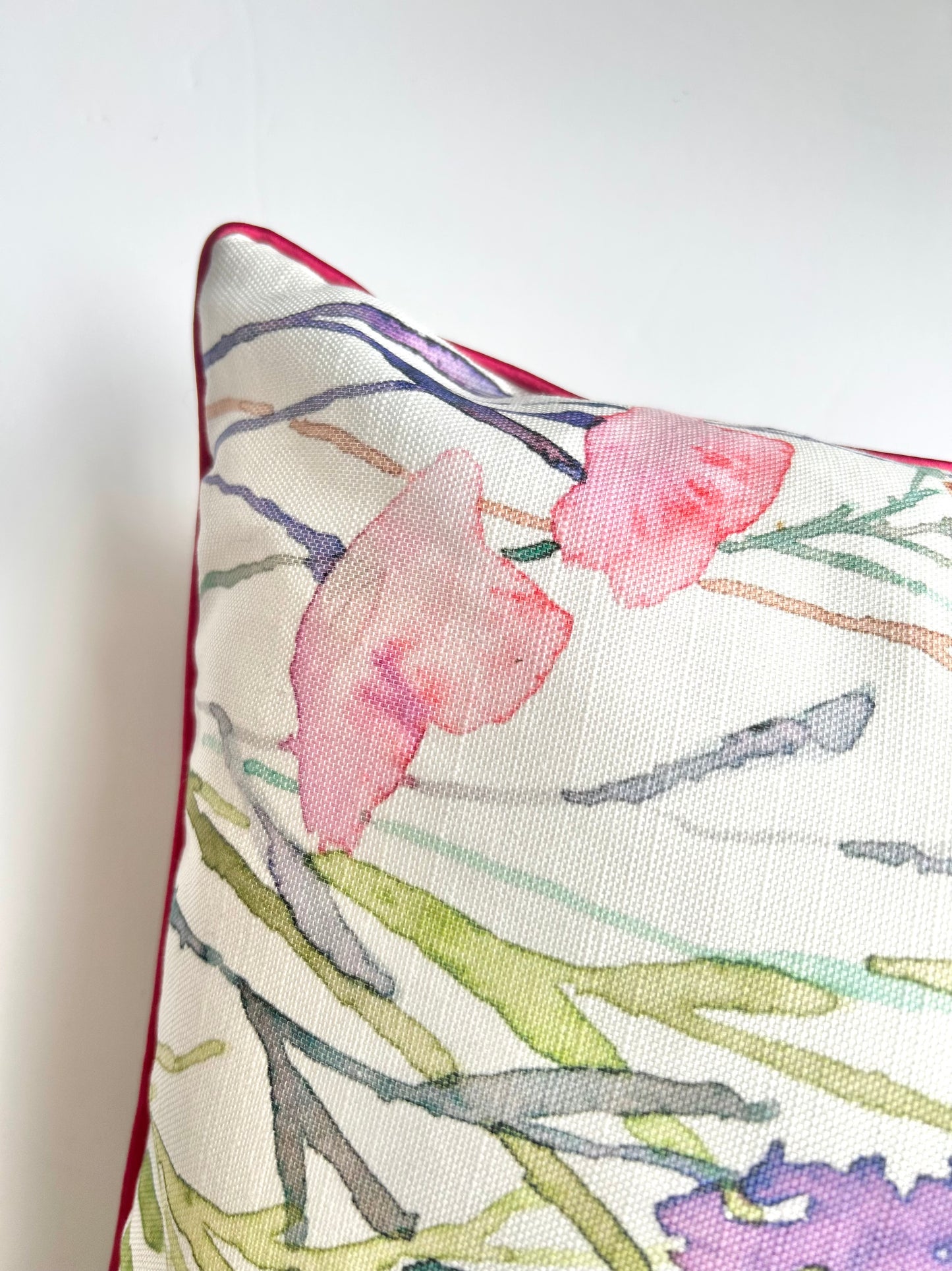 ‘Wildflower 2’ watercolour painting cushion