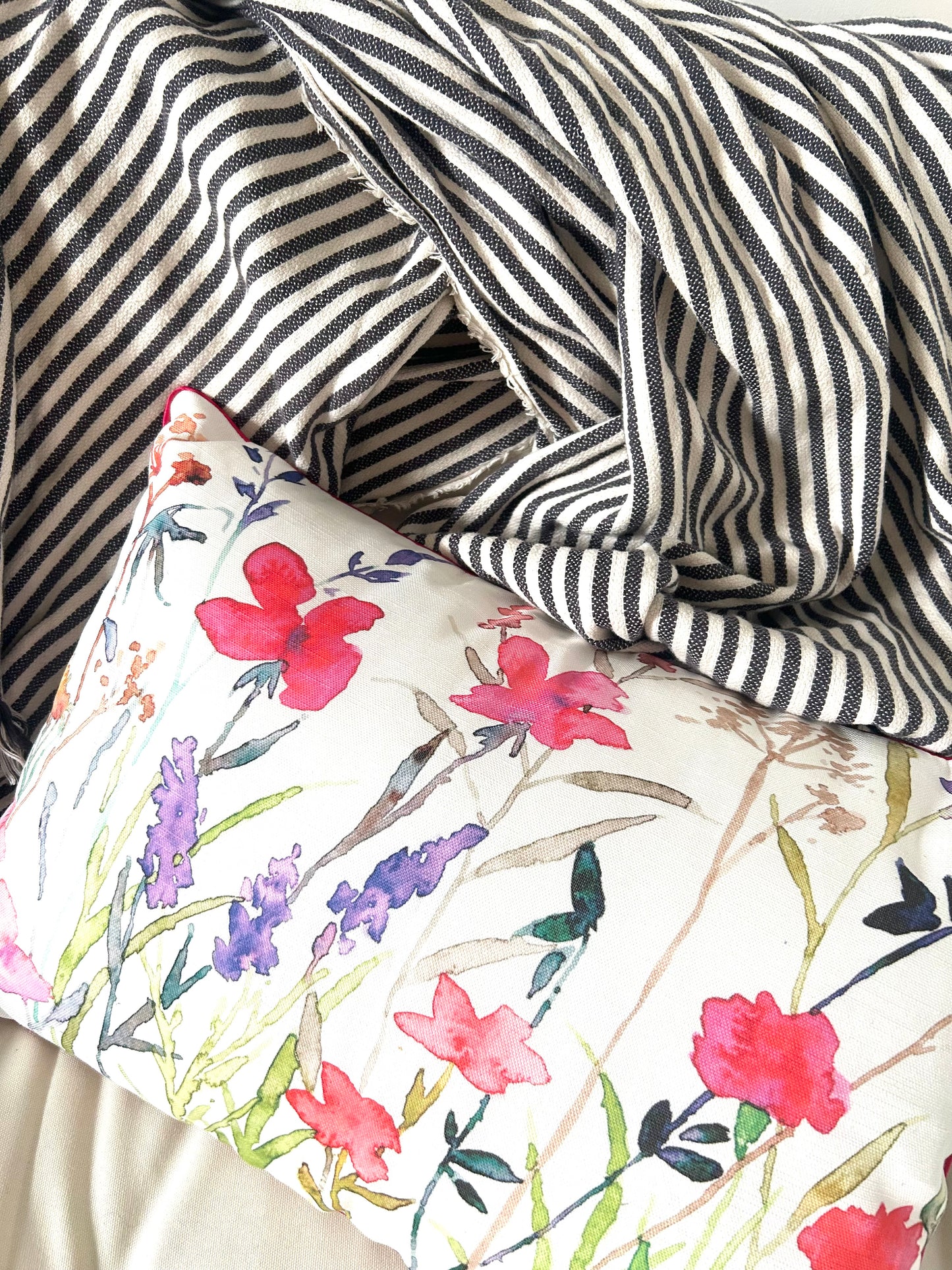‘Wildflower 2’ watercolour painting cushion