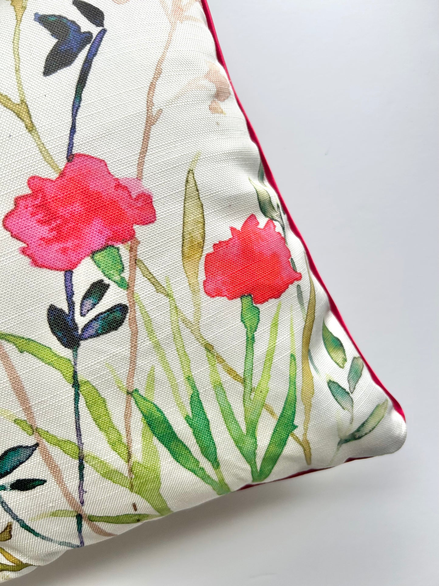‘Wildflower 2’ watercolour painting cushion
