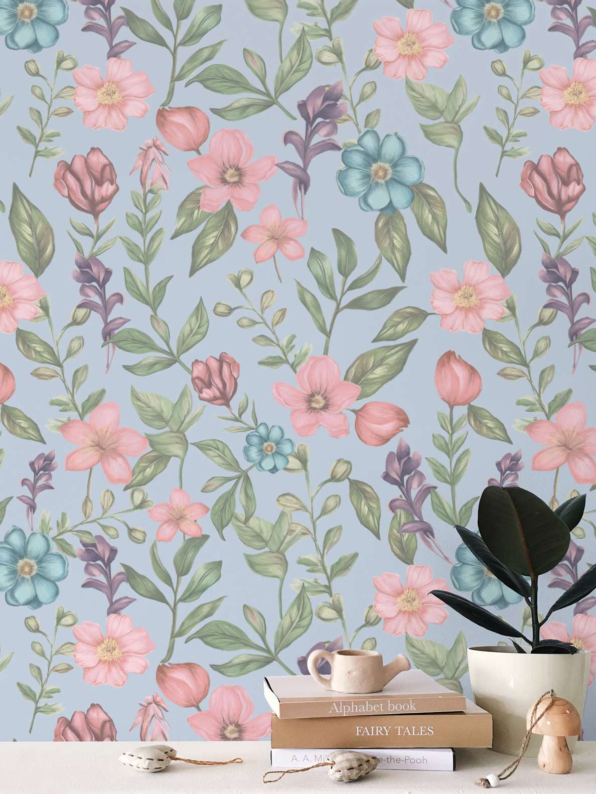 'Daydreamer' wallpaper in blue