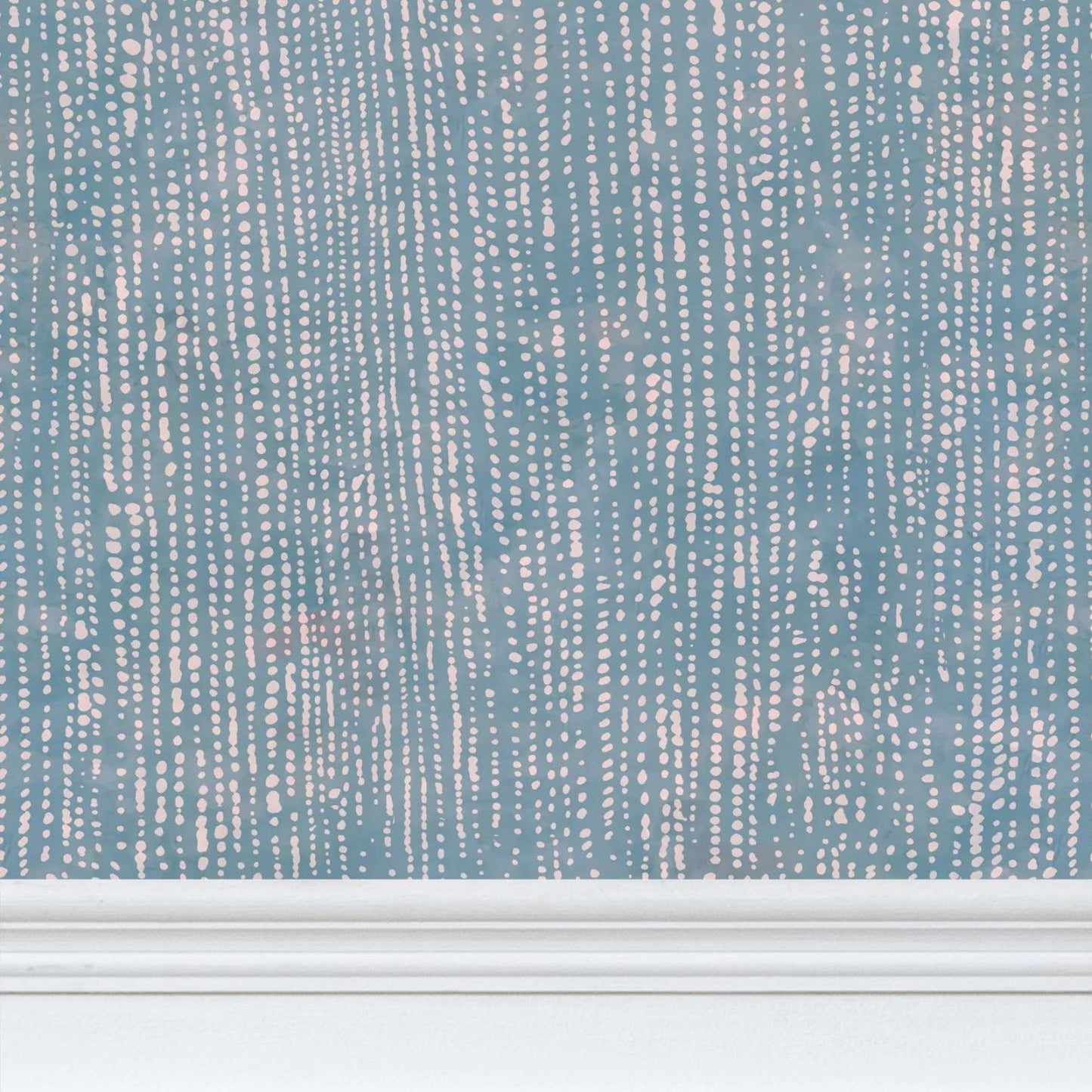 'Dot-to-dot' wallpaper in deep blue