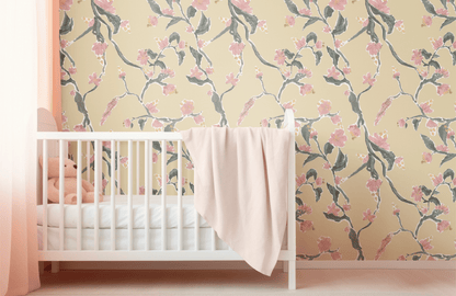 'Rapunzel' wallpaper in yellow and pink