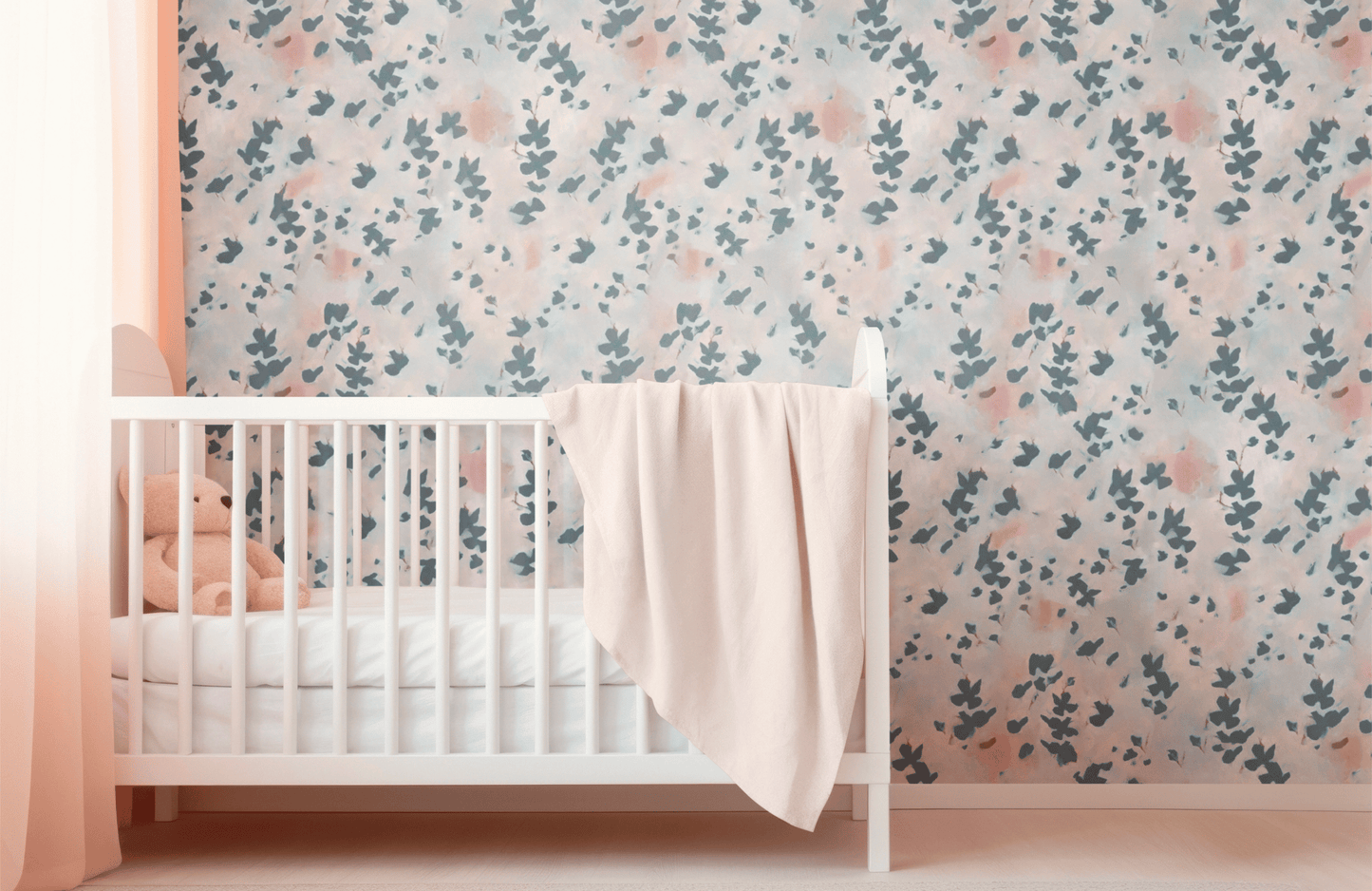 'Pastel oasis' wallpaper in pastel shades