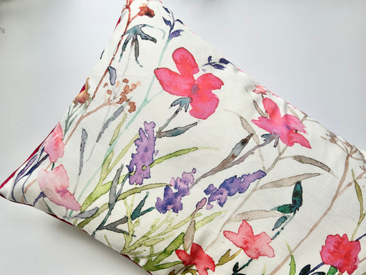 ‘Wildflower 2’ watercolour painting cushion