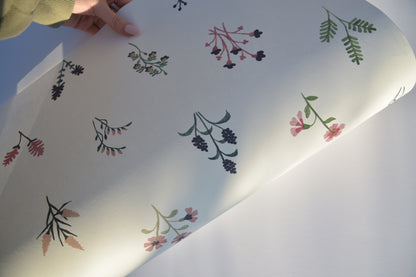 'Bo peep' wallpaper in white