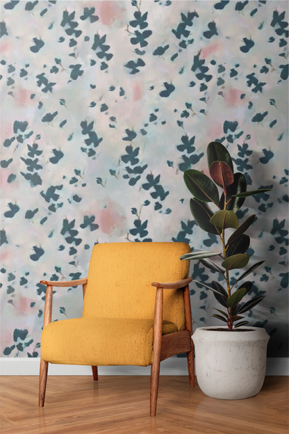 'Pastel oasis' wallpaper in pastel shades