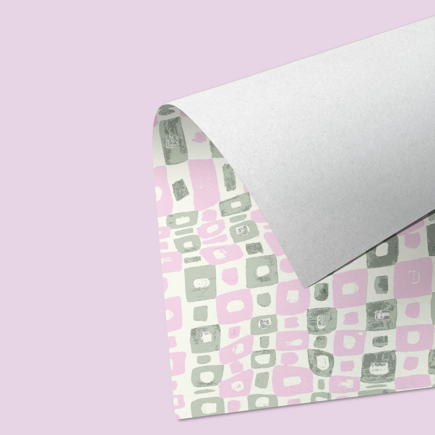 'Love me do' wallpaper in pink and green