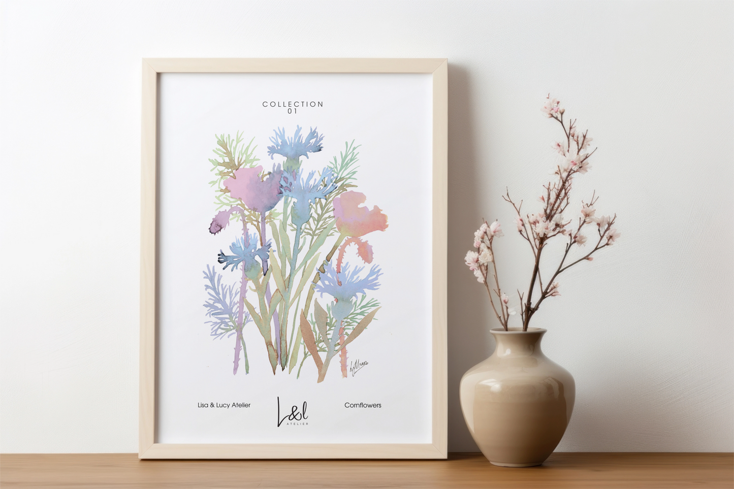 'Cornflowers' art print