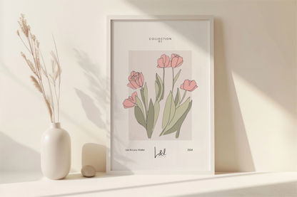 'Blushed Roses' wall art print