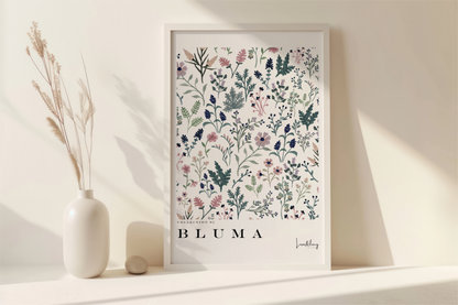 'Bluma' white art print