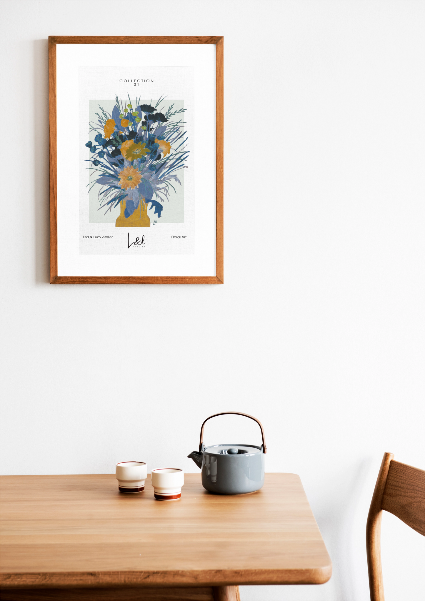 'Jug of flowers' wall art print