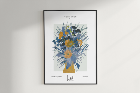 'Jug of flowers' wall art print