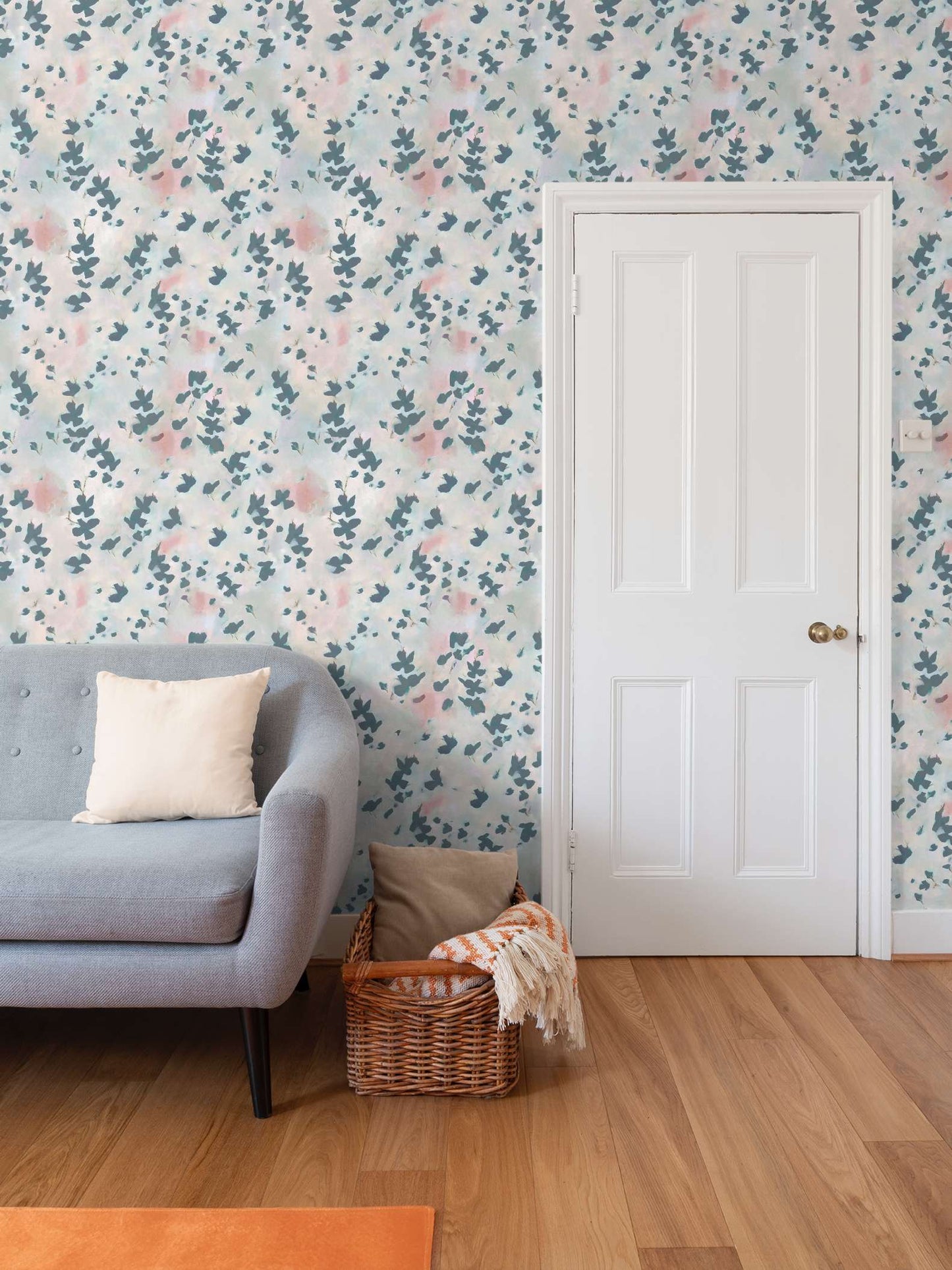 'Pastel oasis' wallpaper in pastel shades