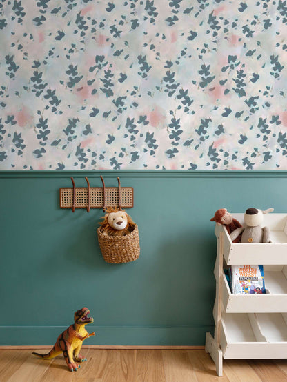 'Pastel oasis' wallpaper in pastel shades