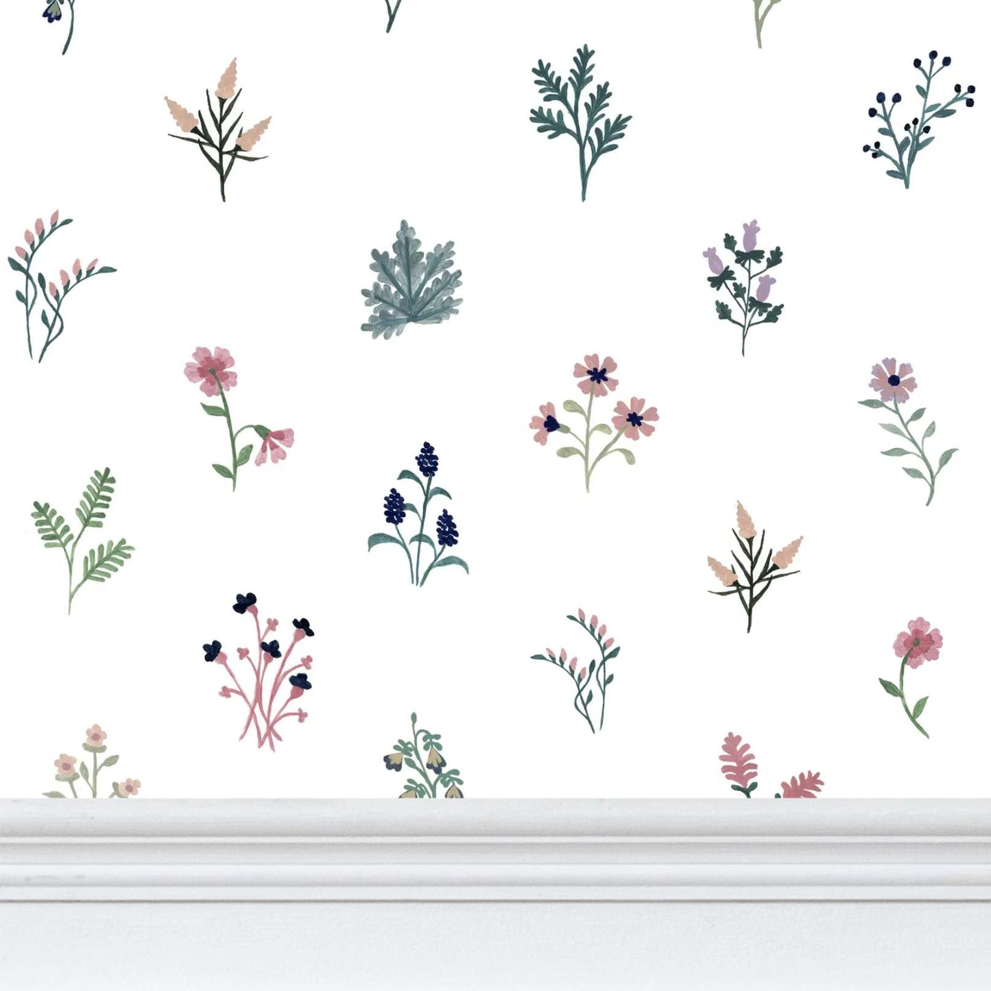 'Bo peep' wallpaper in white